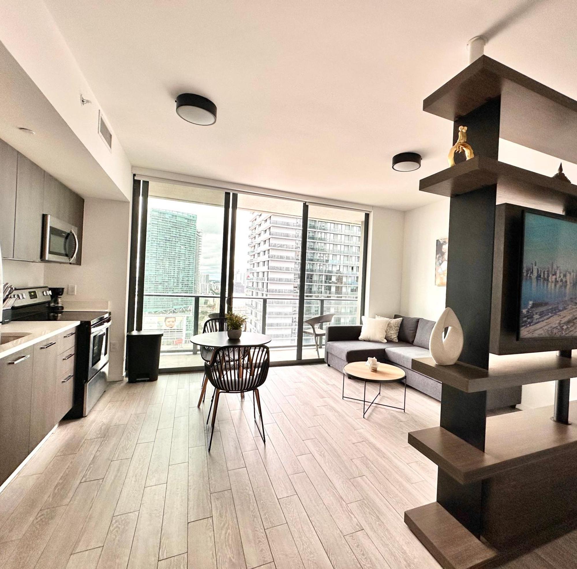 Luxury Loft - Free Parking - Ocean View - Brickell Downtown Apartment ไมอามี ห้อง รูปภาพ